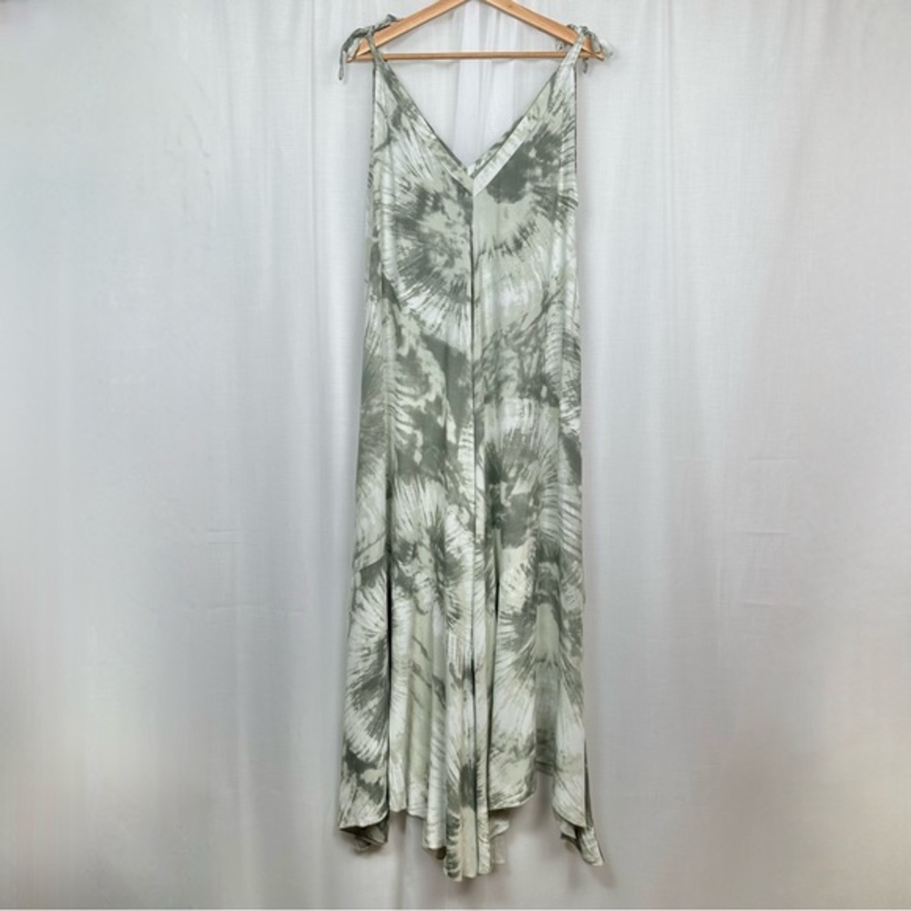 Venti6 Made in Italy Tie Dye Boho Maxi Dress Asymmetric Handkerchief Hem Size S